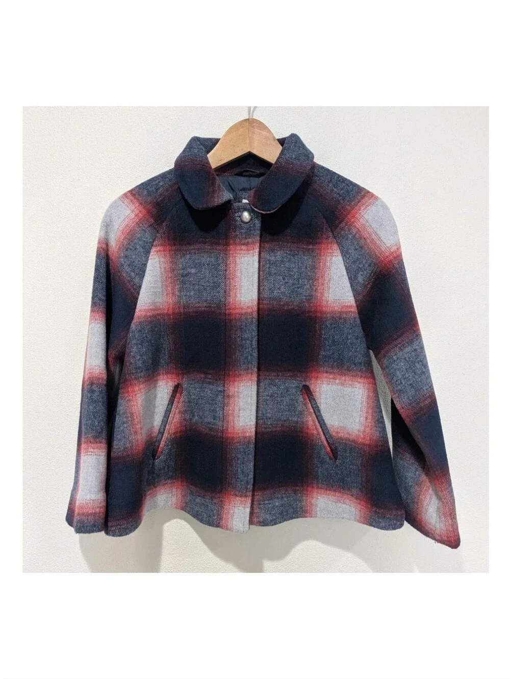 Gap Kids Plaid Wool Jacket, Size L